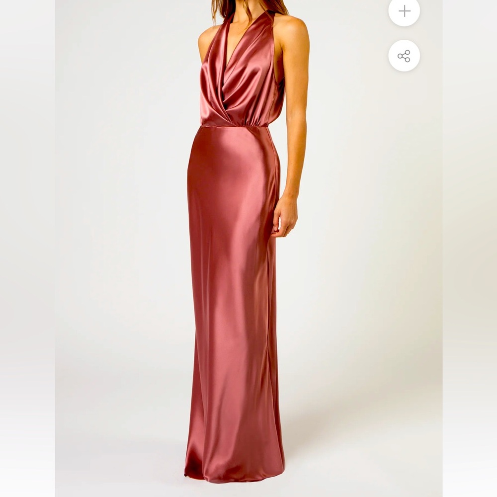 Michelle Mason draped halter gown Size 4